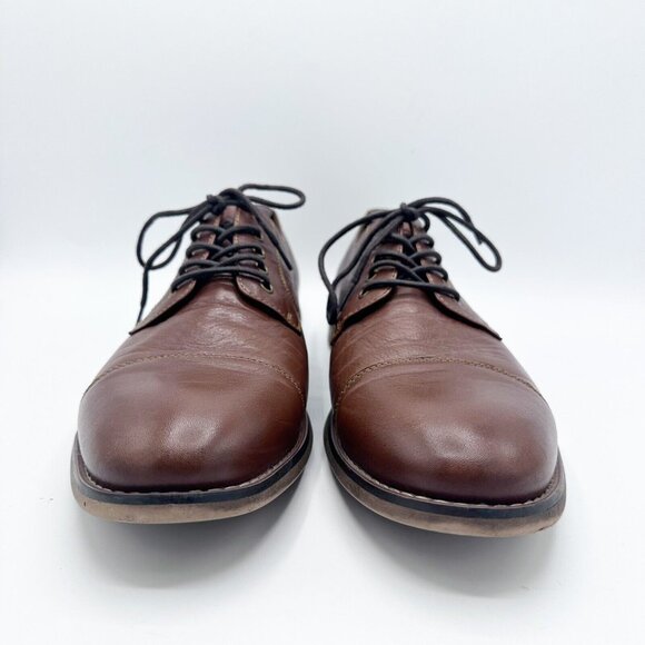 Hawker Rye Toe Cap Derby Mens 10.5 Brown Dress Casual Soft Leather Oxford Shoes main image 7
